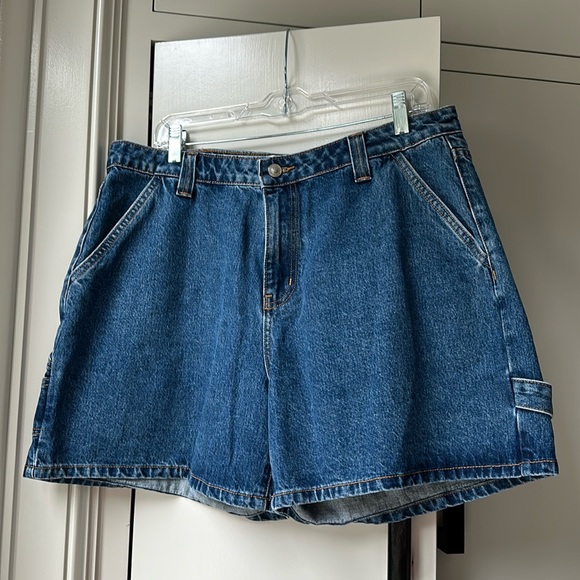 Princess Polly Pants - Princess Polly Classic High-Waist Denim Shorts in Blue